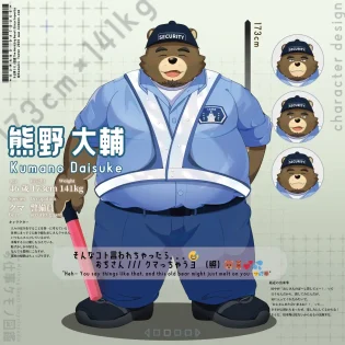 【熊獣人】キャラクターデザイン：熊野大輔くん
